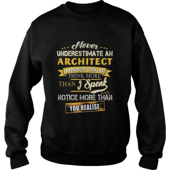 Memoriesrus E Other - Never Underestimate An Architect I Know More Than You Think Sweatshirt